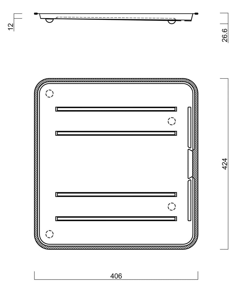 ABEY DISH TRAY STAINLESS STEEL