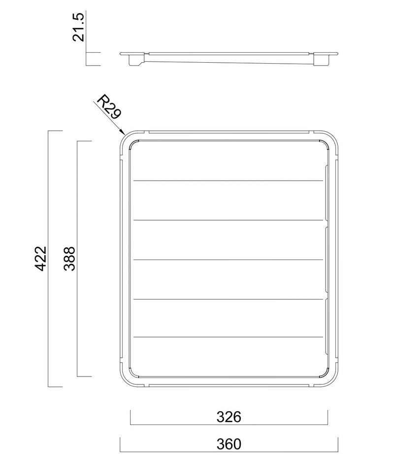 ABEY ALFRESCO DRAINER TRAY STAINLESS STEEL