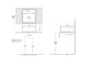 JOHNSON SUISSE VENEZIA SQUARE 1TH GRAPHITE COUNTER TOP BASINS BLACK 350MM