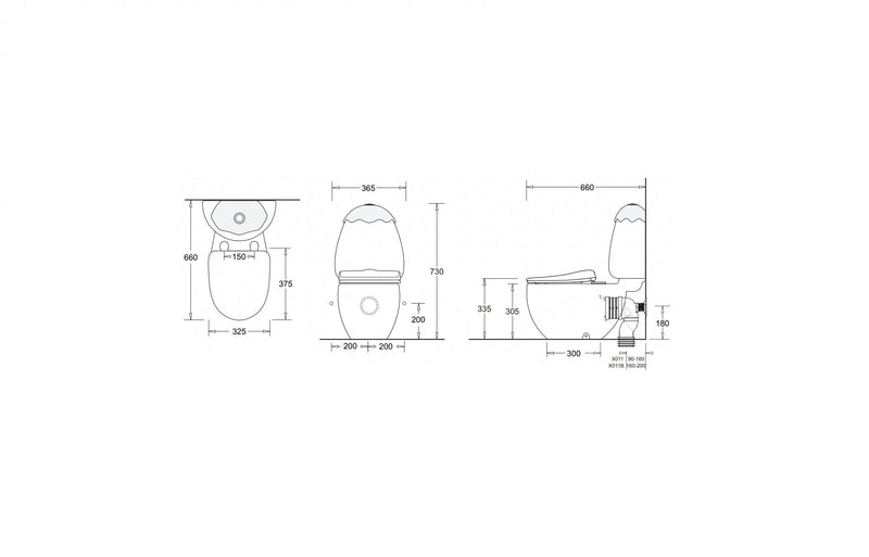 JOHNSON SUISSE EGG JUNIOR S / P TRAP CHILDRENS CLOSE COUPLED TOILET GLOSS WHITE