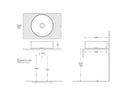 JOHNSON SUISSE VENEZIA ROUND GRAPHITE COUNTER TOP BASIN BLACK 390MM