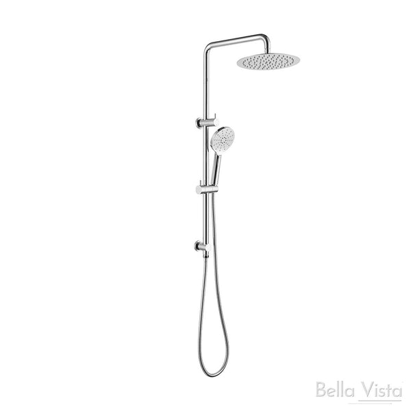 Bella Vista Mica Dual Shower Rail with Rain Fall Head - Round