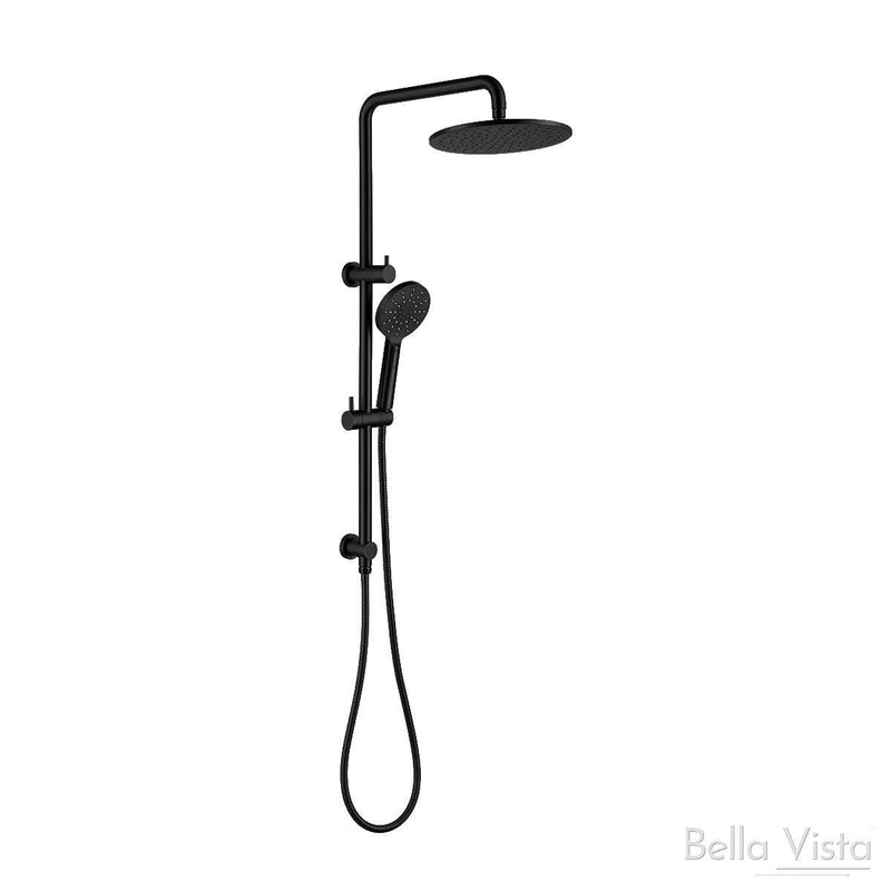 Bella Vista Mica Dual Shower Rail with Rain Fall Head - Round