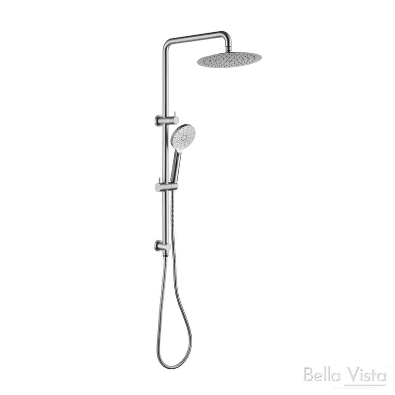 Bella Vista Mica Dual Shower Rail with Rain Fall Head - Round
