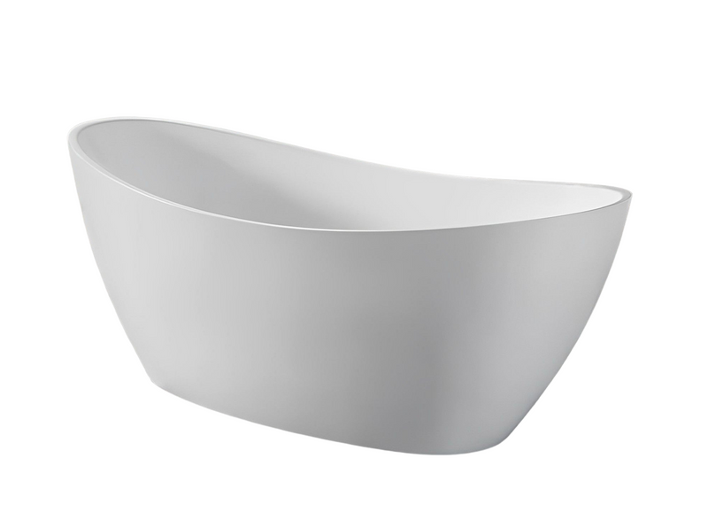 POSEIDON EVIE FREESTANDING BATH NF MATTE WHITE (AVAILABLE IN 1500MM AND 1660MM)