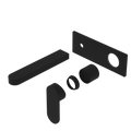 Nero Ecco Wall Basin/Bath Mixer Trim Kits Only