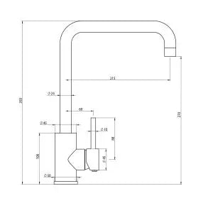 NERO Elle Sink Mixer Stainless Steel