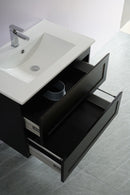 CETO FREMANTLE MATTE BLACK 750MM SINGLE BOWL WALL HUNG VANITY