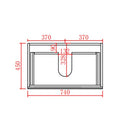 CETO FREMANTLE MATTE BLACK 750MM SINGLE BOWL WALL HUNG VANITY