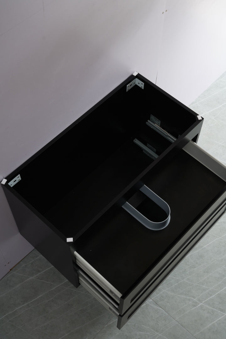 CETO FREMANTLE MATTE BLACK 900MM SINGLE BOWL WALL HUNG VANITY
