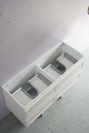 CETO FREMANTLE MATTE WHITE 1200MM DOUBLE BOWL WALL HUNG VANITY