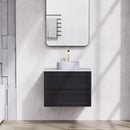 CETO FREMANTLE MATTE BLACK 750MM SINGLE BOWL WALL HUNG VANITY