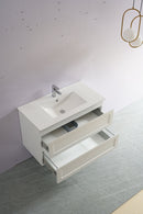 CETO FREMANTLE MATTE WHITE 900MM SINGLE BOWL WALL HUNG VANITY