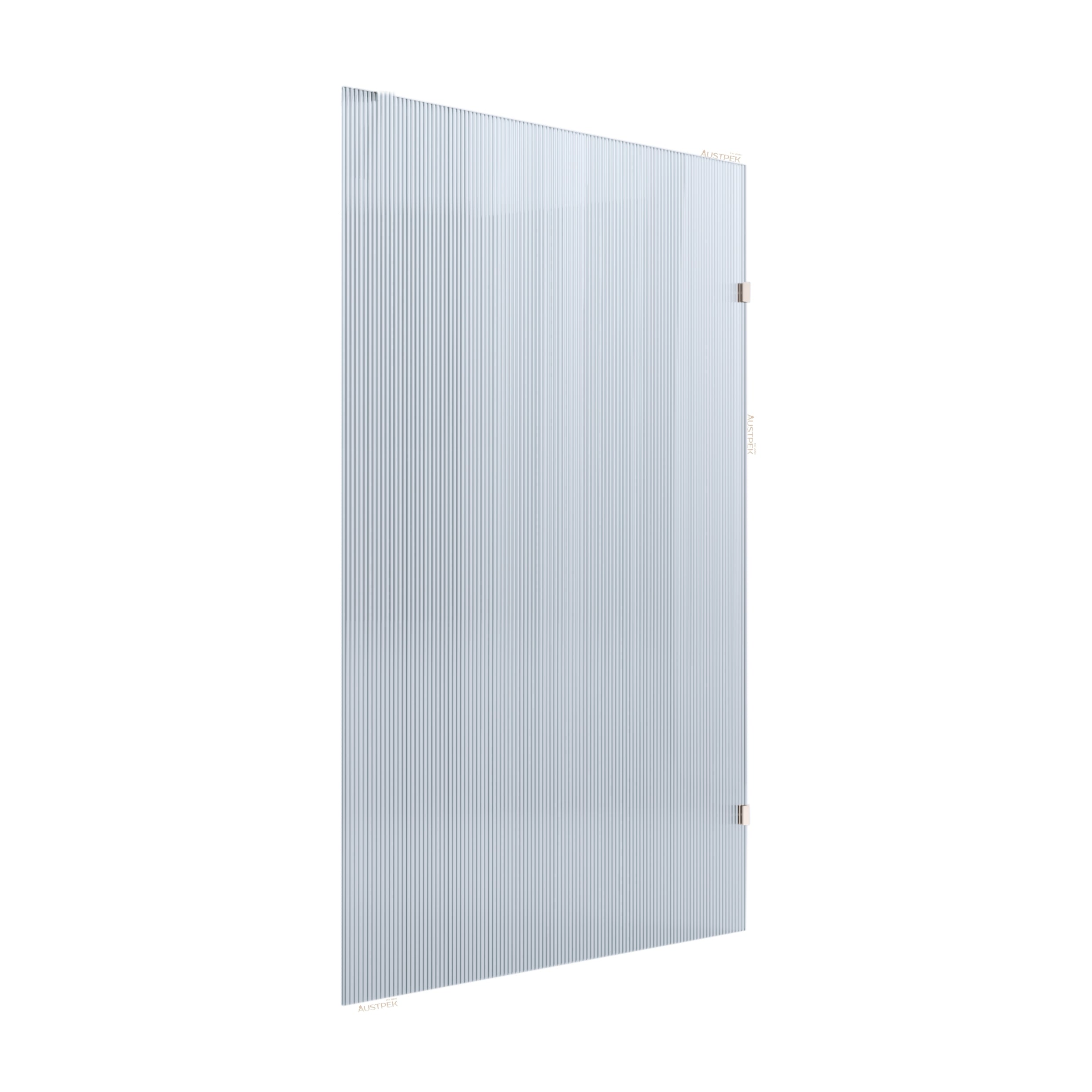 BELLA VISTA FRAMELESS REEDED FIXED PANEL SHOWER SCREEN BRUSHED NICKEL ...