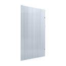 BELLA VISTA FRAMELESS REEDED FIXED PANEL SHOWER SCREEN BRUSHED NICKEL