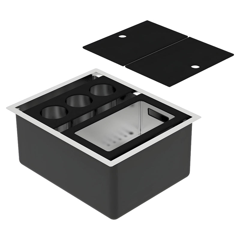 ABEY ALFRESCO PARTY 320 SINGLE BOWL KITCHEN SINK STAINLESS STEEL 380MM