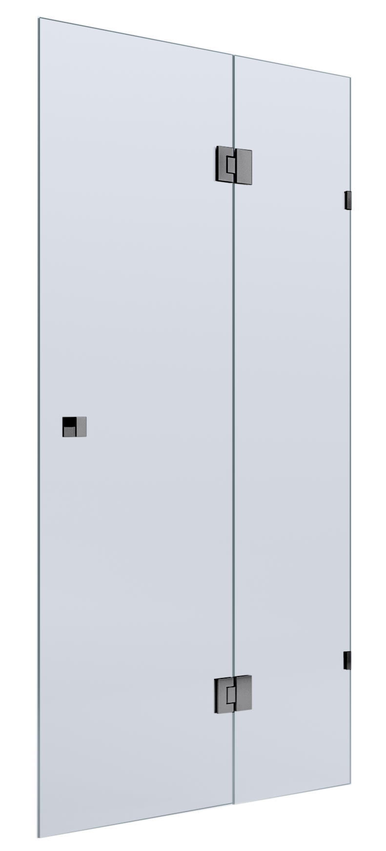 BELLA VISTA VALENTINA FRAMELESS PIVOT FRONT ONLY SHOWER SCREEN GUN METAL