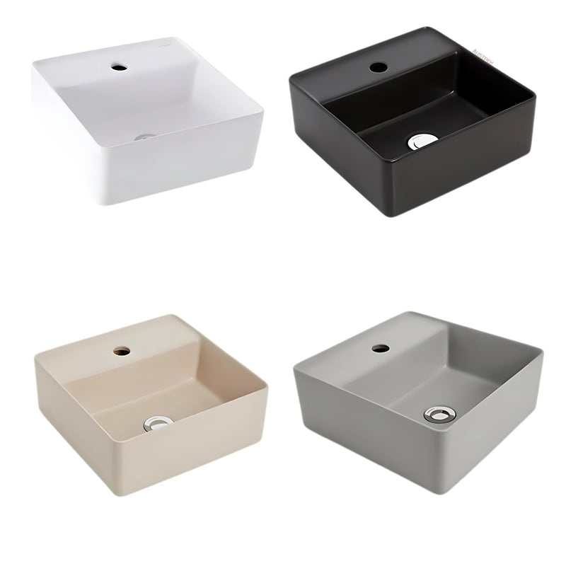 JOHNSON SUISSE VENEZIA SQUARE 1TH COUNTER TOP BASINS WHITE 350MM