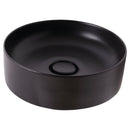 JOHNSON SUISSE VENEZIA ROUND GRAPHITE COUNTER TOP BASIN BLACK 390MM