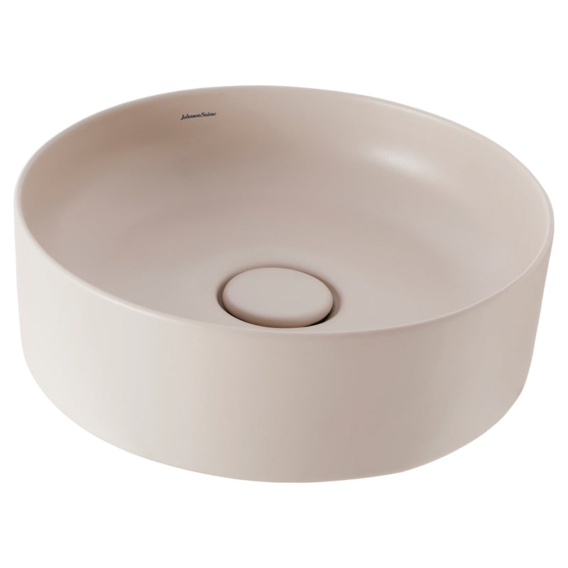 JOHNSON SUISSE VENEZIA ROUND COUNTER TOP BASINS SAND 390MM