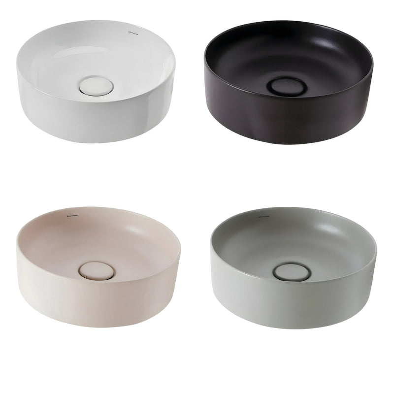 JOHNSON SUISSE VENEZIA ROUND COUNTER TOP BASINS ASH 390MM