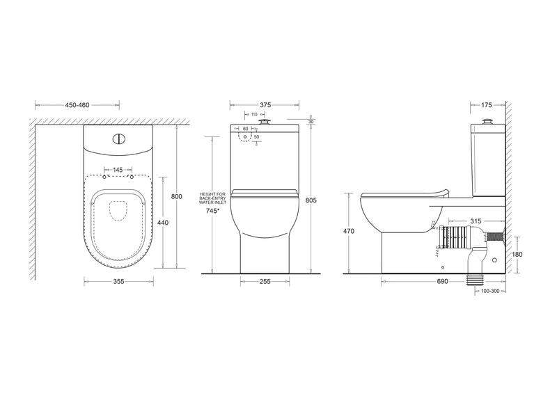 JOHNSON SUISSE LIFE ASSIST FTW RIMLESS TOILET SUITE WHITE