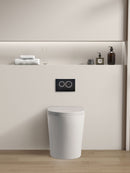 POSEIDON AVIS RIMLESS EXTRA HEIGHT WALL FACED FLOOR PAN GLOSS WHITE