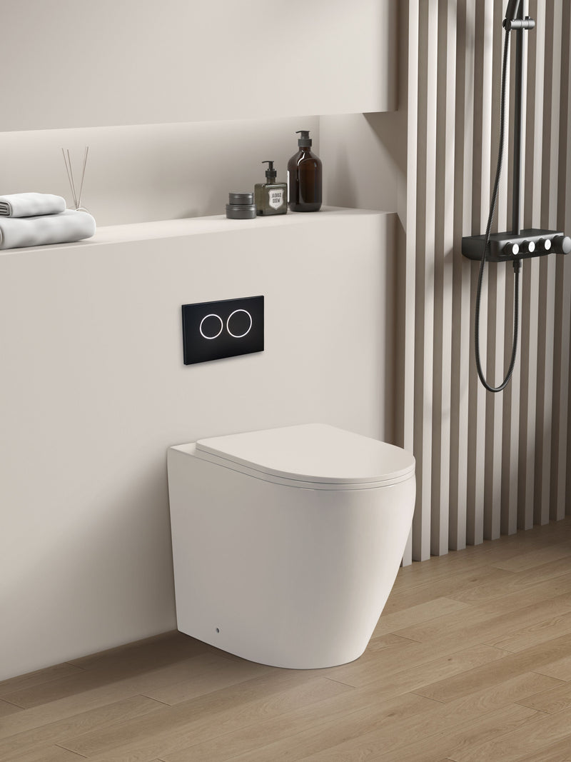 POSEIDON ELVERA RIMLESS EXTRA HEIGHT WALL FACED FLOOR PAN GLOSS WHITE