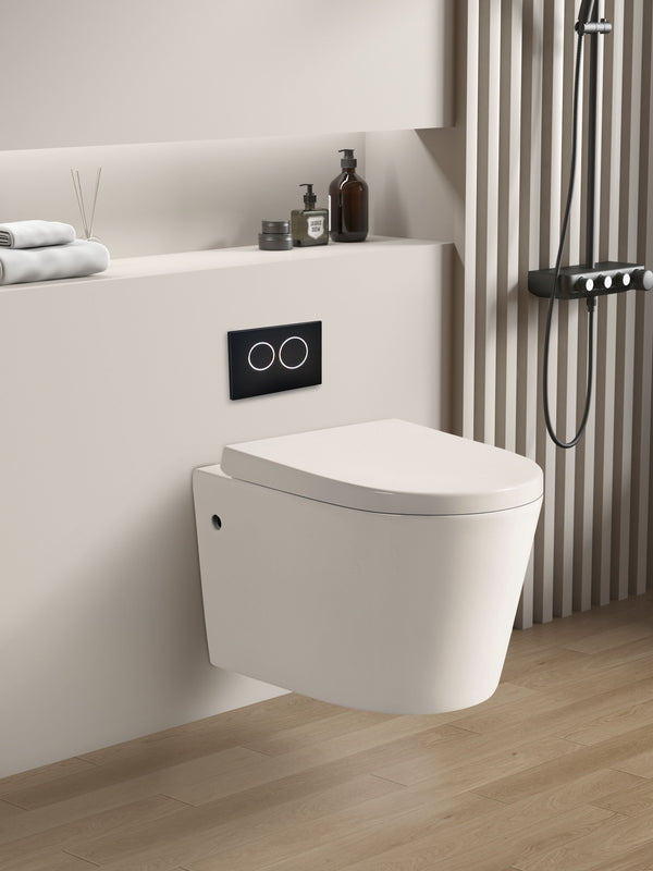 POSEIDON AVIS RIMLESS WALL HUNG PAN GLOSS WHITE