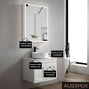 OTTI MOONLIGHT LED MATTE WHITE WALL HUNG SHAVING CABINET 600MM