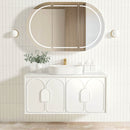 OTTI LAGUNA SATIN WHITE 1200MM SINGLE BOWL WALL HUNG VANITY