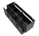 OTTI LAGUNA BLACK AMERICAN OAK 1500MM DOUBLE BOWL WALL HUNG VANITY