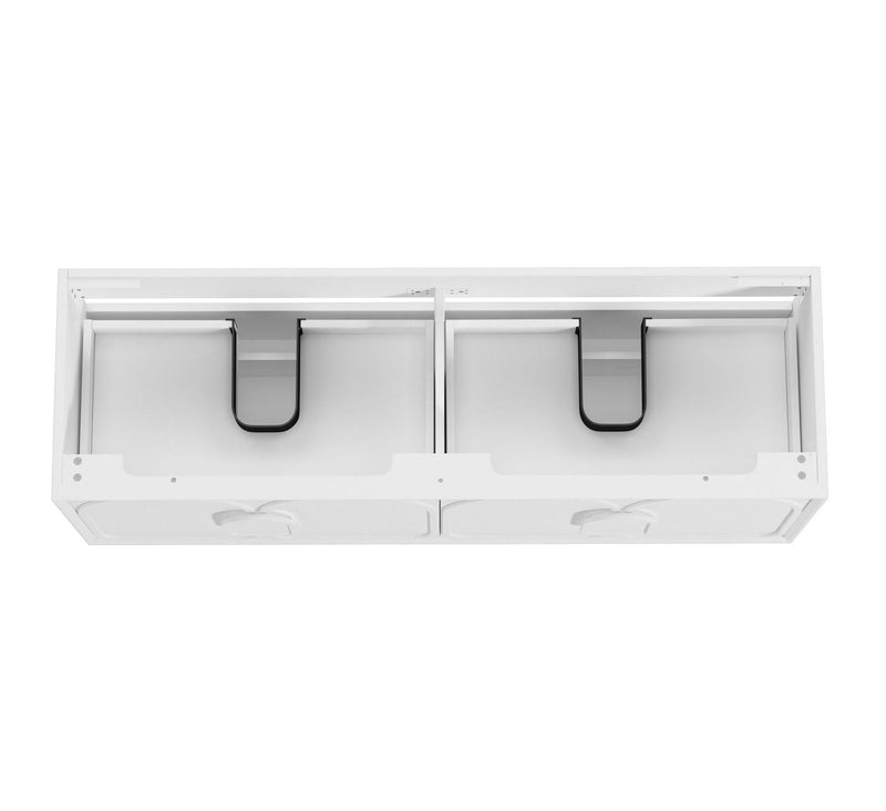 OTTI LAGUNA SATIN WHITE 1500MM DOUBLE BOWL WALL HUNG VANITY