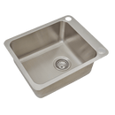 ABEY SINGLE BOWL LAUNDRY SINK WITH DUAL BYPASS STAINLESS STEEL 406MM