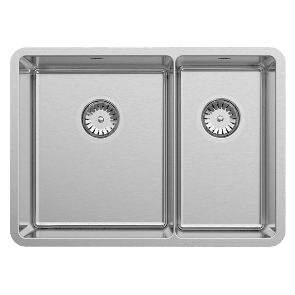 ABEY LUCIA 1 & 1/3 DOUBLE BOWL KITCHEN SINK STAINLESS STEEL 608MM
