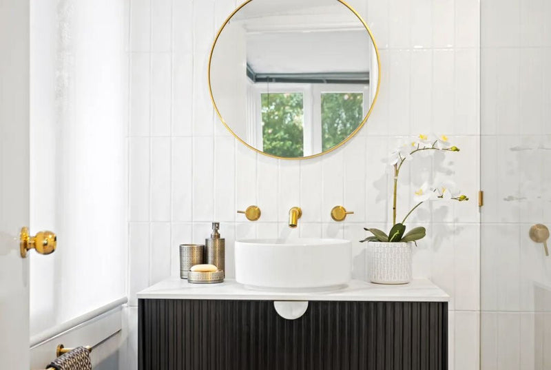 OTTI MARLO MATTE BLACK 900MM SINGLE BOWL WALL HUNG VANITY