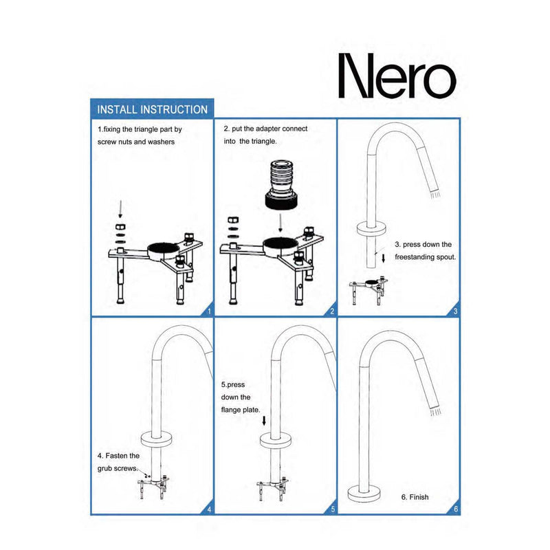 NERO Mecca Freestanding Bath Spout Only