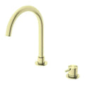 NERO MECCA Hob Basin Mixer Round Swivel Spout