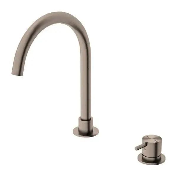 NERO MECCA Hob Basin Mixer Round Swivel Spout