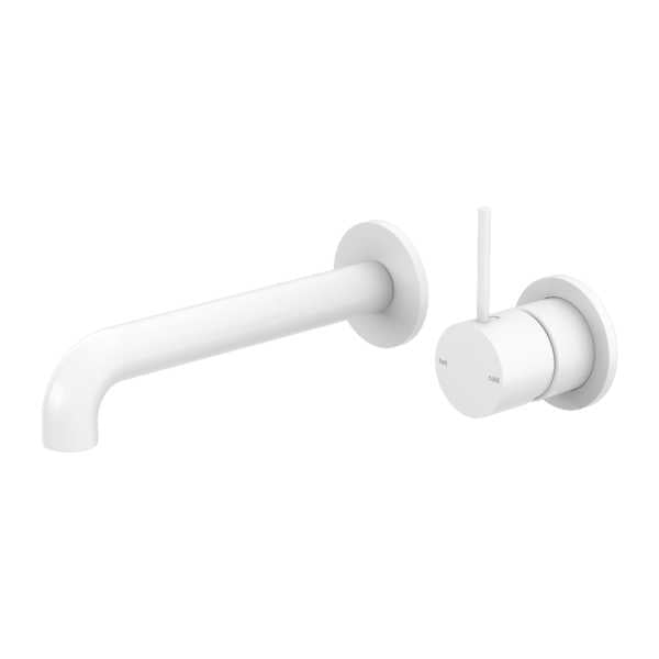NERO MECCA WALL BASIN/BATH MIXER SEPARATE BACK PLATE HANDLE UP