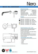 NERO MECCA WALL BASIN/BATH MIXER SEPARATE BACK PLATE