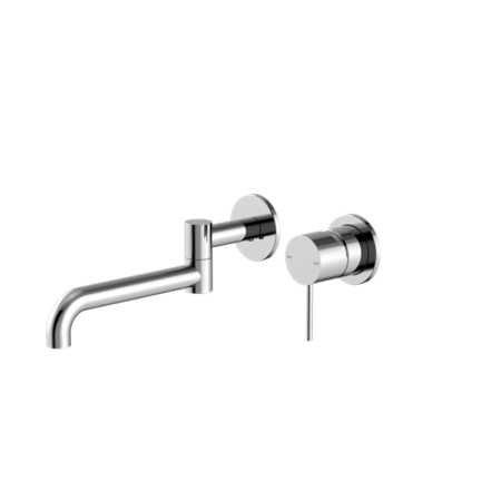 NERO MECCA Wall Basin/Bath Mixers Swivel spout 225mm