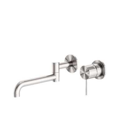 NERO MECCA Wall Basin/Bath Mixers Swivel spout 225mm