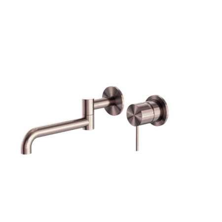 NERO MECCA Wall Basin/Bath Mixers Swivel spout 225mm