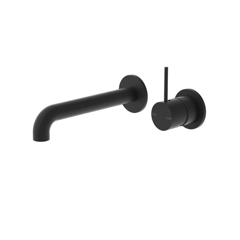 NERO MECCA WALL BASIN/BATH MIXER SEPARATE BACK PLATE HANDLE UP