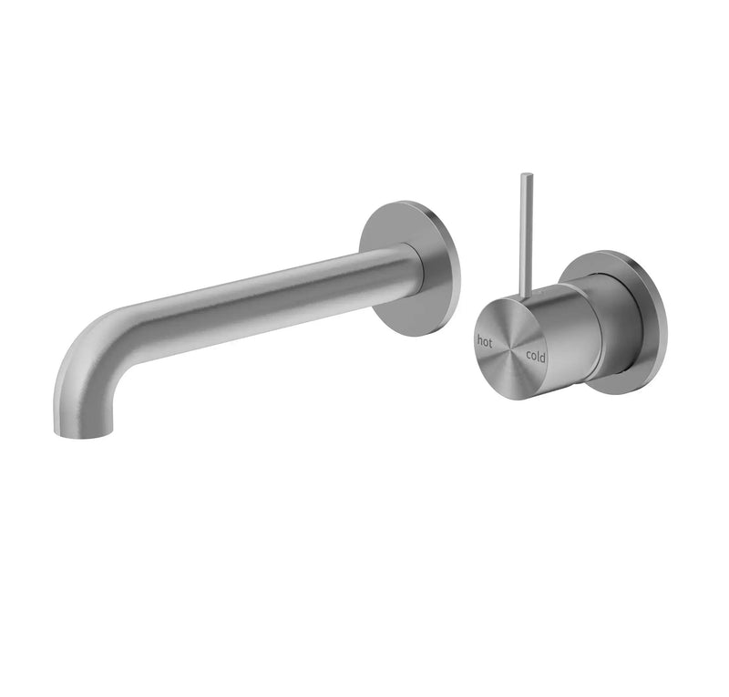 NERO MECCA WALL BASIN/BATH MIXER SEPARATE BACK PLATE HANDLE UP