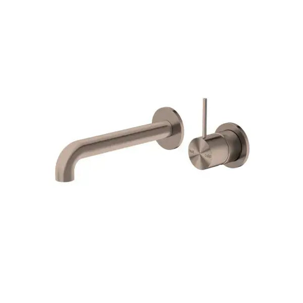 NERO MECCA WALL BASIN/BATH MIXER SEPARATE BACK PLATE HANDLE UP