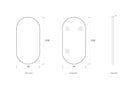 OTTI NOOSA GOLD MIRROR 1200X600MM