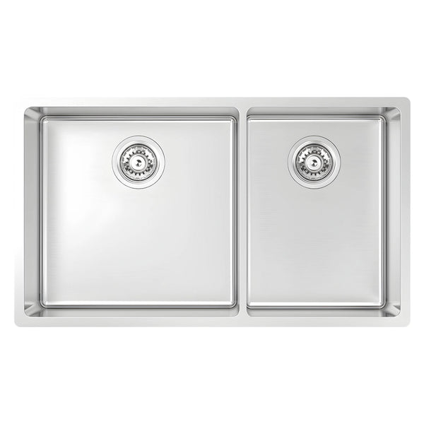 ABEY MONTEGO 1 & 3/4 DOUBLE BOWL KITCHEN SINK STAINLESS STEEL 775MM