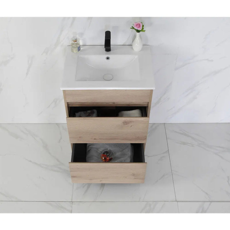 Aulic Max Timber Look Free Standing Vanity 1500mm Double Bowls